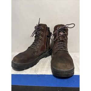 Steel Blue Southern Cross Zip Steel Toe Work Boots Brown Mens 11 852963
